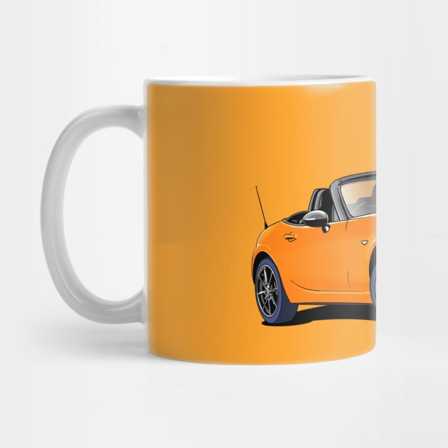 Mazda MX-5 in orange by Webazoot